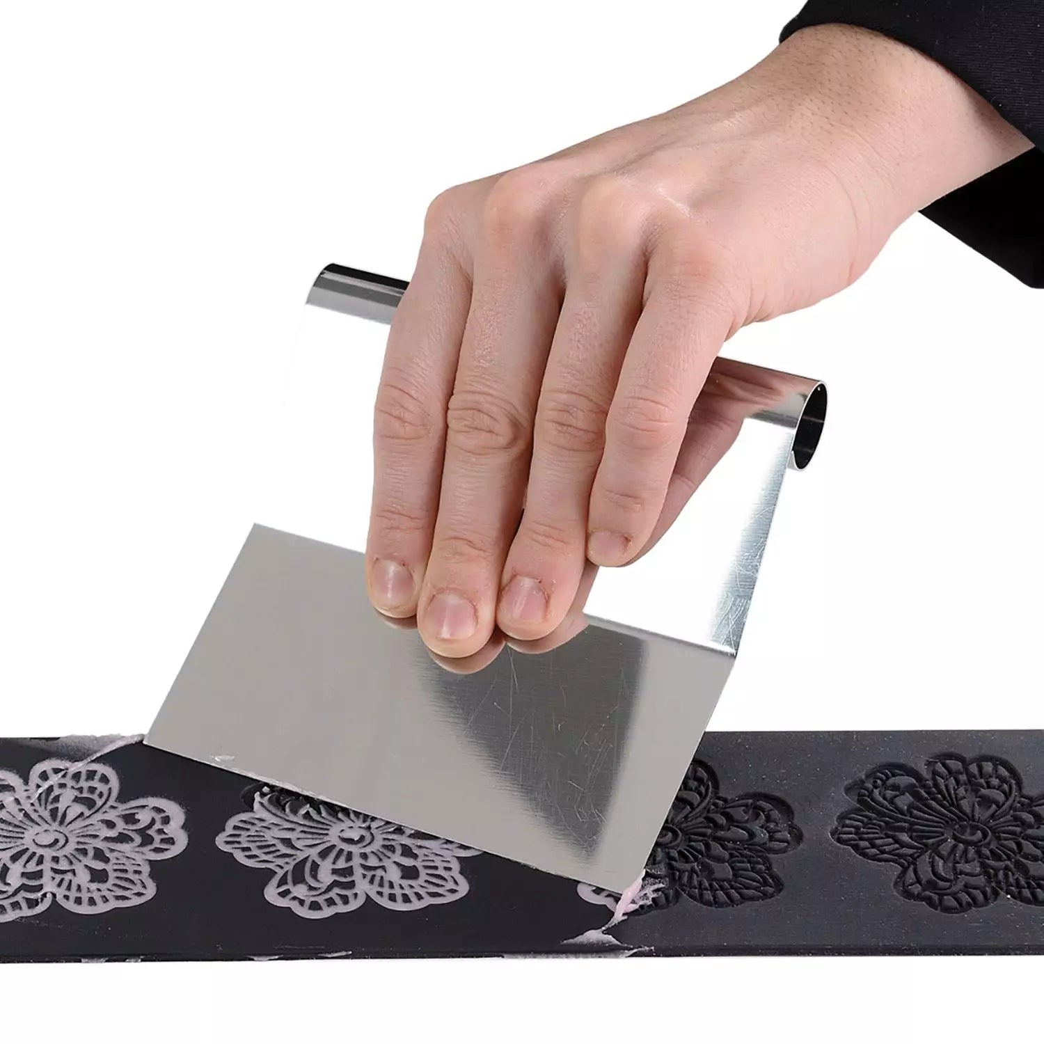 Coupe-pâte inox 120x120 mm