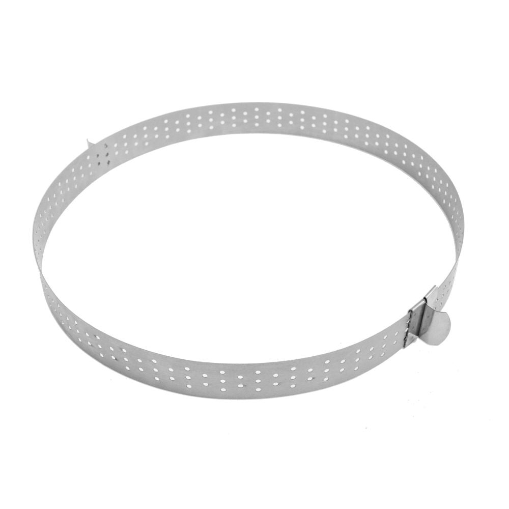 Cercle à tarte perforé extensible – Inox